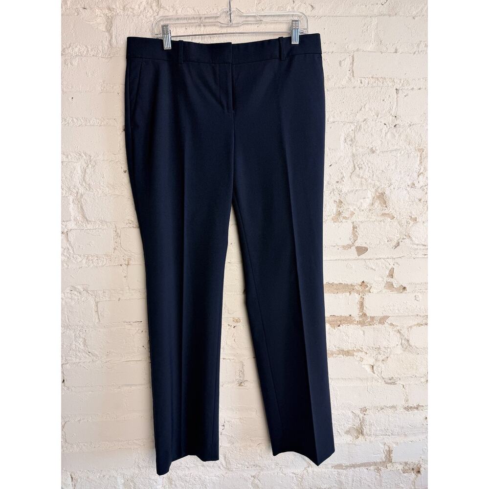 Ann Taylor Devin Fit Navy Dress Pants Size 10 Career Office Stretch Slim Work